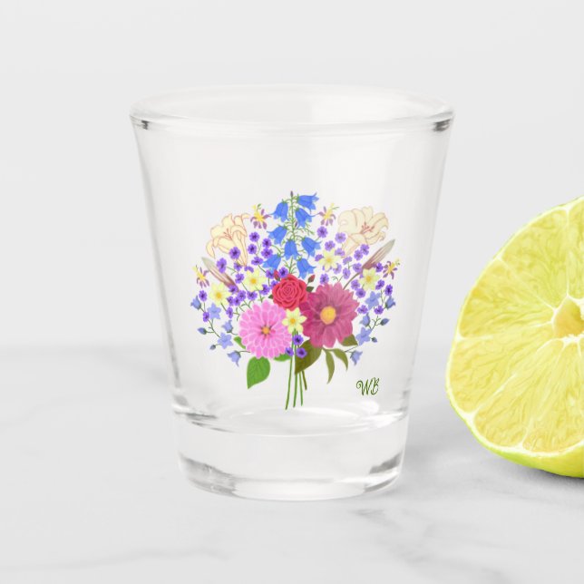 Copo De Shot Buquê de flores (Frente)