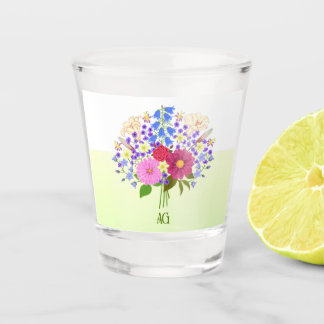Copo De Shot Buquê de Flores Amarelo
