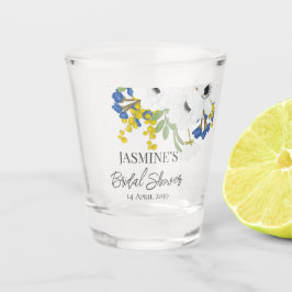 Copo De Shot Buquê Floral de Primavera Branco para Chá de Noiva