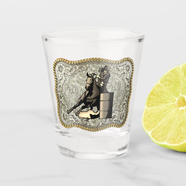 Copo De Shot Buraco de Cinturão de Corda Rodeada Ocidental (Frente)