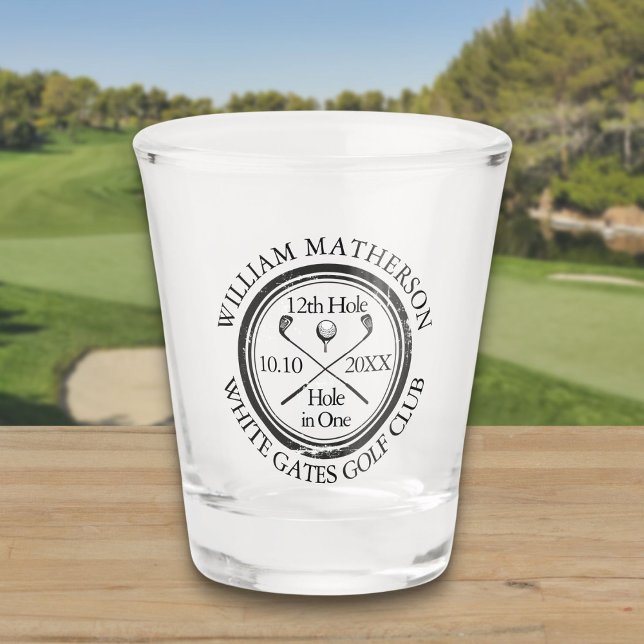 Copo De Shot Buraco de Golfe Personalizado em Um (Personalized Golf Hole in One Shot Glass)