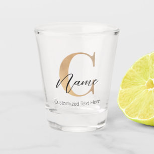 Copo De Shot C & Name Iniciais Monogramados Modernos Personaliz