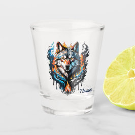 Copo De Shot Cabeça de lobo majestoso