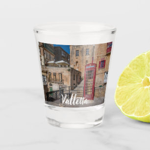 Copo De Shot Cabine telefônica vermelha em La Valetta Malta