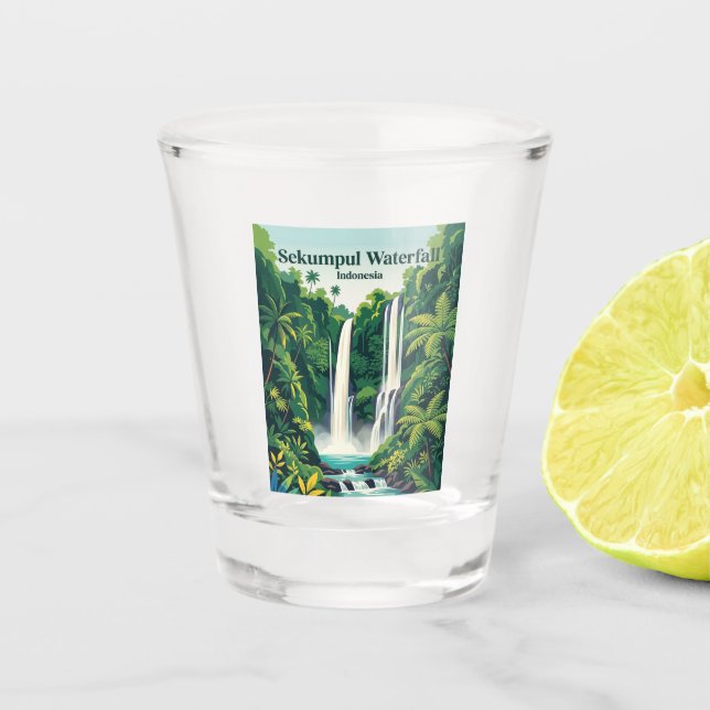 Copo De Shot Cachoeira Sekumpul Indonésia (Frente)