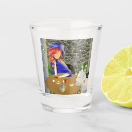 Copo De Shot Cachorro e dama em café no Sunset