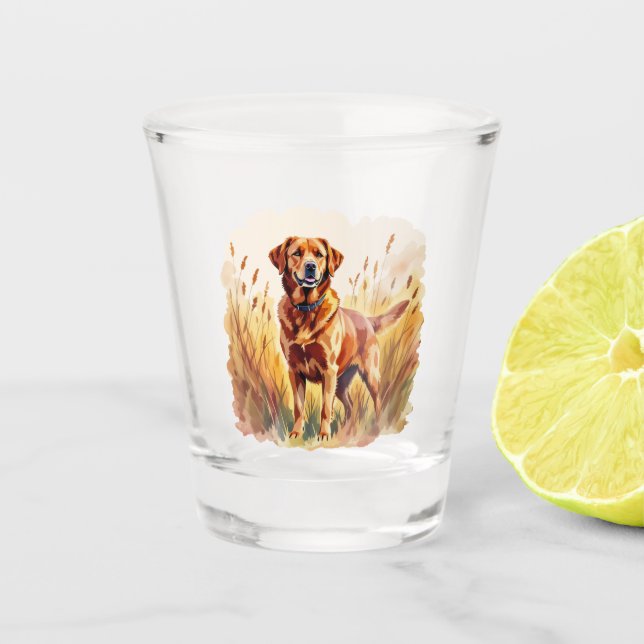 Copo De Shot Cachorro Labrador Retriever Fox Red (Frente)