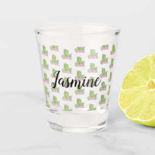 Copo De Shot Cacto Aquarela Personalizado