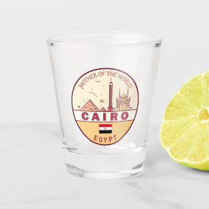 Copo De Shot Cairo Egypt Skyline Emblem