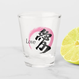 Copo De Shot Caligrafia Japonesa Kanji Ai/Amor