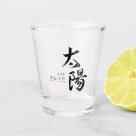 Copo De Shot Caligrafia Japonesa Kanji Taiyo/Sol