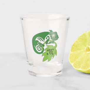 Copo De Shot Camaleão Whimsical Subindo em Saltos Monograma