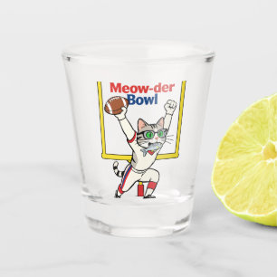 Copo De Shot Campeão do Meow-der Bowl Futebol de Gato