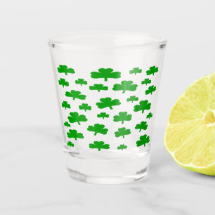 Copo De Shot Campo de Shamrocks Vidro Atirado