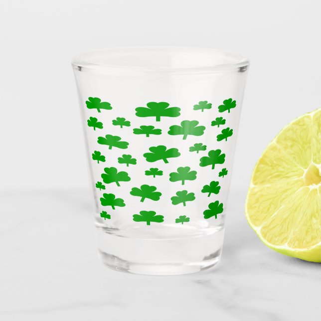 Copo De Shot Campo de Shamrocks Vidro Atirado (Frente)