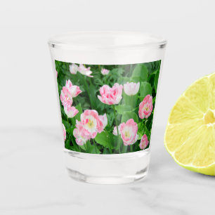 Copo De Shot Campo de tulipas rosa