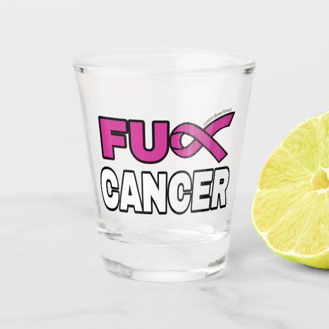 Copo De Shot Cancer FU...Cancer da mama (Frente)