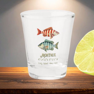 Copo De Shot Caneca de peixe náutico Montauk Long Island Nova Y