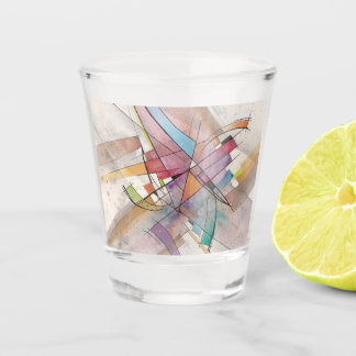 Copo De Shot CANTATA em TOM PASTEL Arte Abstrata