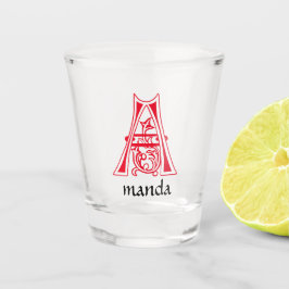 Copo De Shot Capital Decorativo Botânico Medieval A