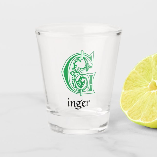 Copo De Shot Capital Decorativo Botânico Medieval G (Frente)