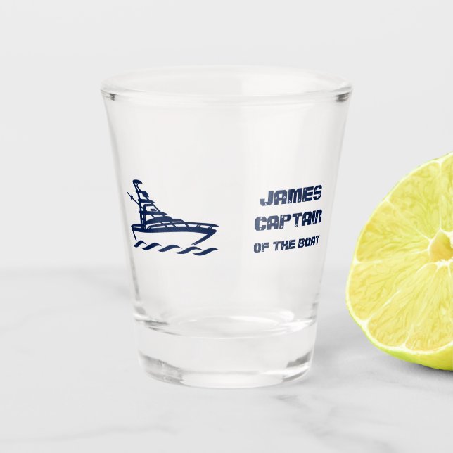 Copo De Shot Capitão do Barco (personalizável) (Frente)