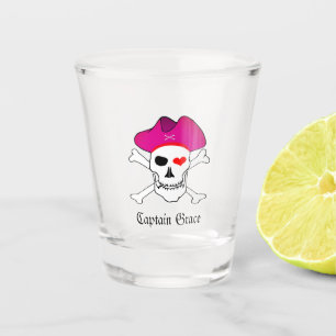 Copo De Shot Capitão Grace e Pirates Flag, Caveira / Bebidas d