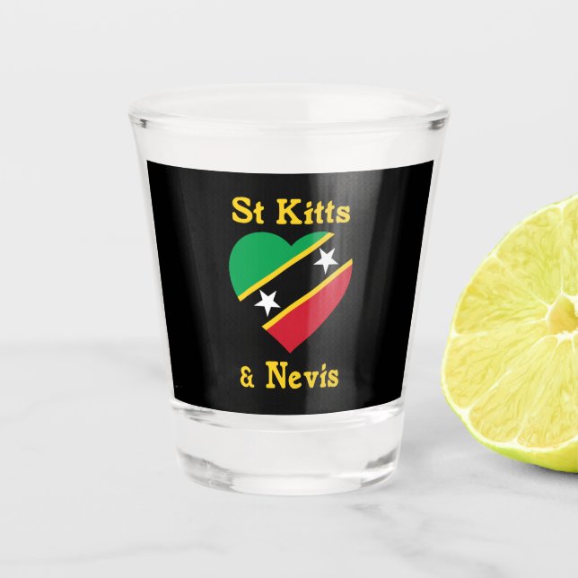 Copo De Shot Caribe de Independência de santo Kitts E Nevis (Frente)