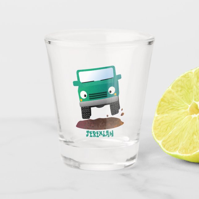 Copo De Shot Caricatura de veículos todo-o-terreno 4X4 (Frente)