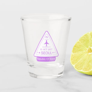 Copo De Shot Carimbo de Passaporte Seul Coreia