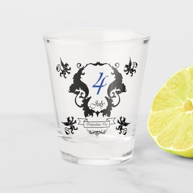 Copo De Shot Cartão de saudação do Dia da Independência dos EUA (Frente)