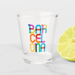 Copo De Shot Cartas de Pop de Espanha de Barcelona