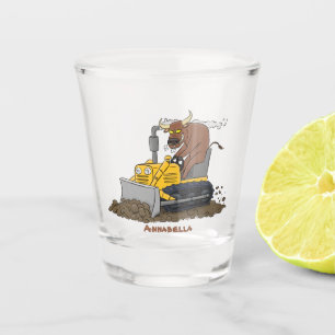 Copo De Shot Cartoon buldozer engraçado