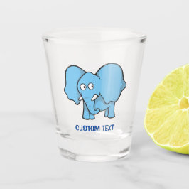 Copo De Shot Cartoon de Elefante Azul