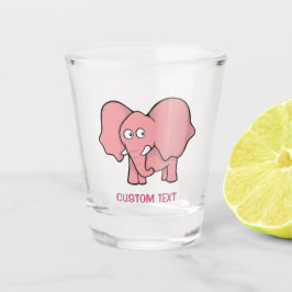 Copo De Shot Cartoon de Elefante Rosa