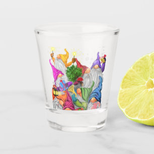 Copo De Shot Cartoon do Feliz Natal Gnomo Desenho Engraçado