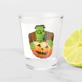 Copo De Shot Cartoon Frankenstein Monster com Pumpkin