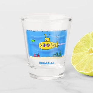 Copo De Shot Cartoon submarino feliz