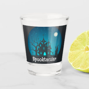 Copo De Shot Casa Azul e Negra Assaltada Spooktacular