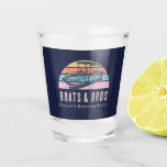 Copo De Shot Casa de Lago Barcos Náuticos Irmãos Festa de Despe<br><div class="desc">Pegue seus amigos para um fim de semana no lago! Esses barcos náuticos à beira do lago e copos para shots de festa de despedida de solteiro azul marinho são modernos e divertidos.</div>