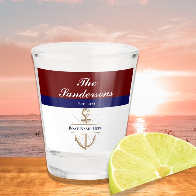 Copo De Shot Casa do Lago Monograma - Burgundy - Maroon Vermelh (Criador carregado)