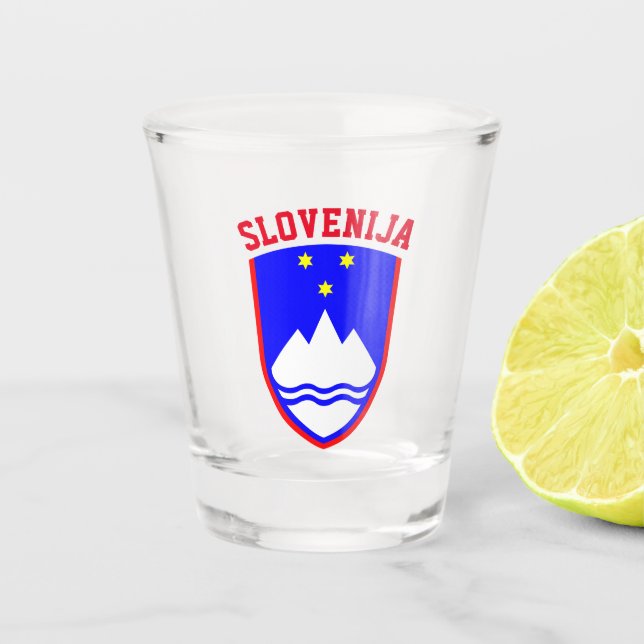 Copo De Shot Casaco de armas da ESLOVÊNIA (Frente)