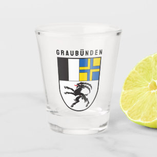 Copo De Shot Casaco de armas de Canton Graubünden, Suiça