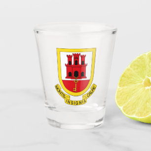 Copo De Shot Casaco de Armas de Gibraltar
