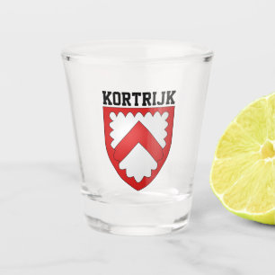 Copo De Shot Casaco de armas de Kortrijk, Bélgica