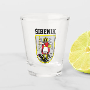 Copo De Shot Casaco de armas de Šibenik - Croácia