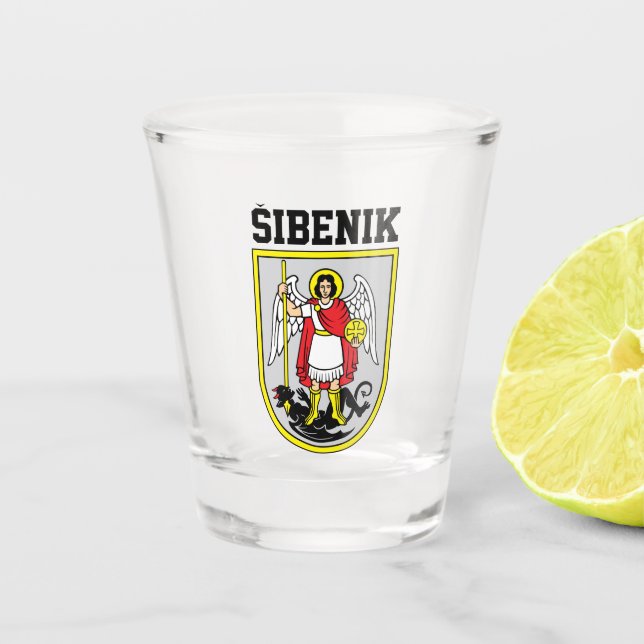 Copo De Shot Casaco de armas de Šibenik - Croácia (Frente)