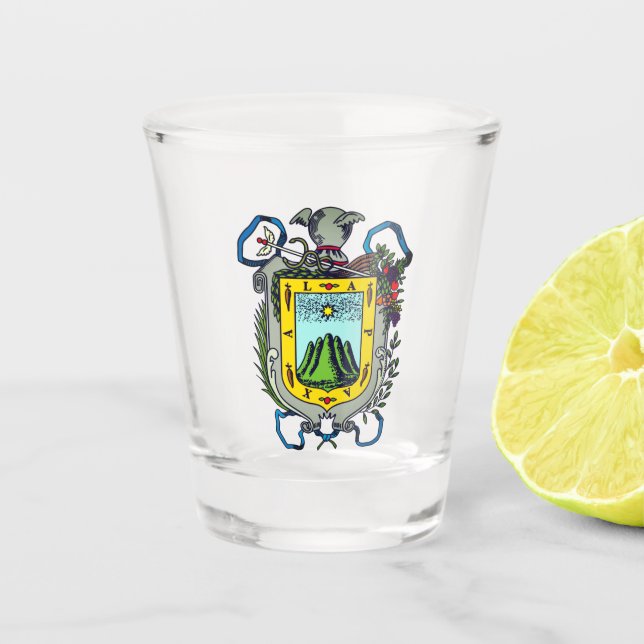 Copo De Shot Casaco de Armas de Xalapa, México (Frente)