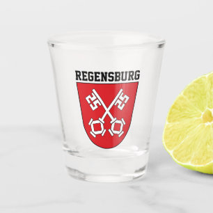Copo De Shot Casaco de Braços de Regensburg, Alemanha, Vidro-Fo