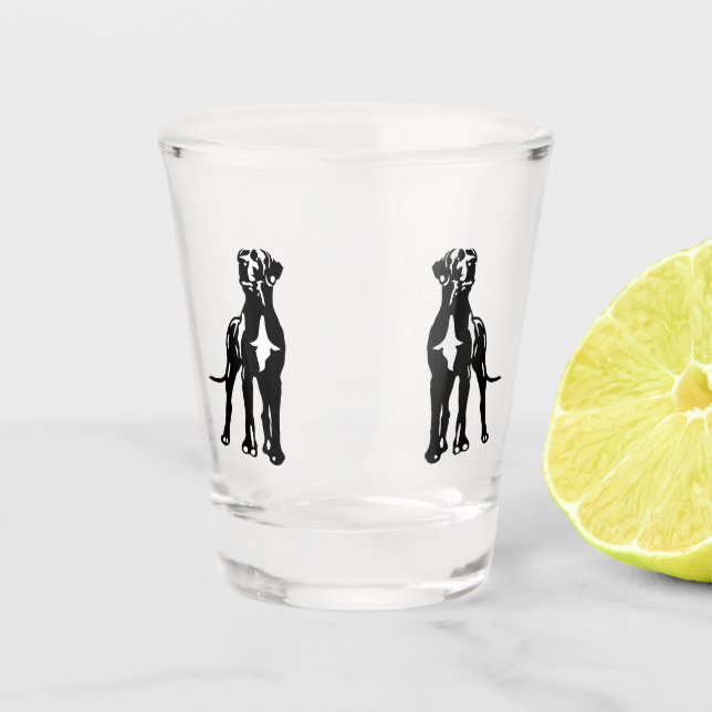 Copo De Shot Casal de Great Dane (Frente)